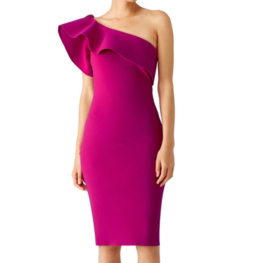 Chiara bona la Petite Robe  One Shoulder Ruffle Dress